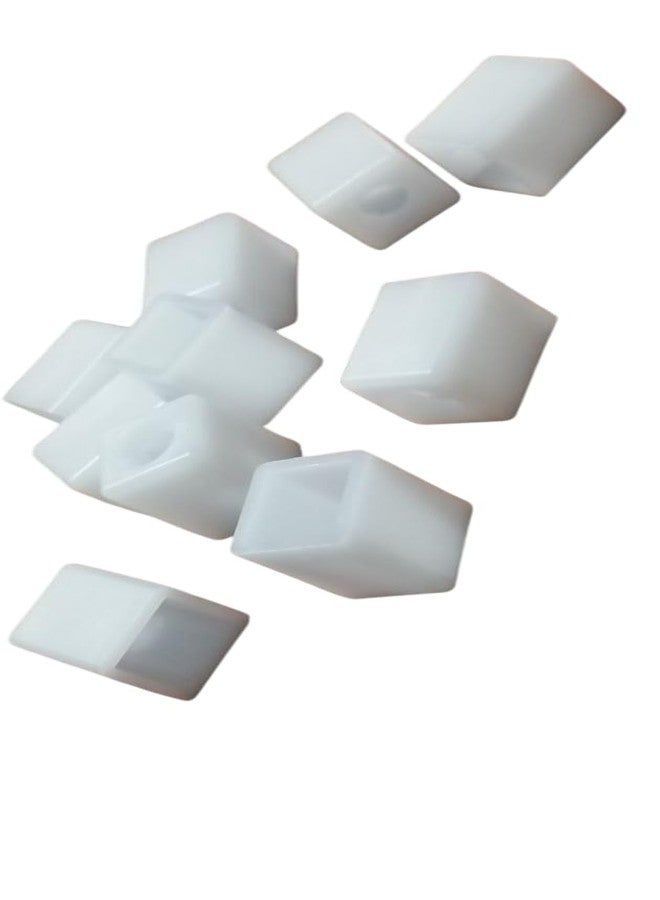 Ausam مجموعة أغطية مقابض تحويل بلاستيكية | أكمام مقابض خرطوشة دوارة سلسة متوافقة مع العديد من أنواع التركيبات | قطع غيار سباكة متينة لتركيبات الحمامات (أبيض، 10 قطع) - Image 1